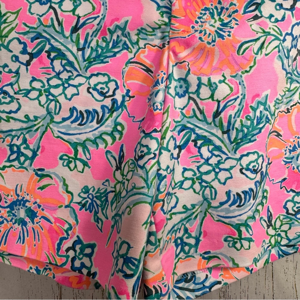 Lilly Pulitzer Gretchen High Rise Shorts Tropical Floral Vibrant Colorful Summer - Picture 5 of 15